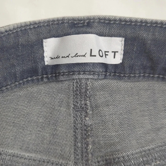 LOFT Fresh Cut Curvy Skinny Jeans, Color Light Wash Gray Size 6/28 - Picture 14 of 16